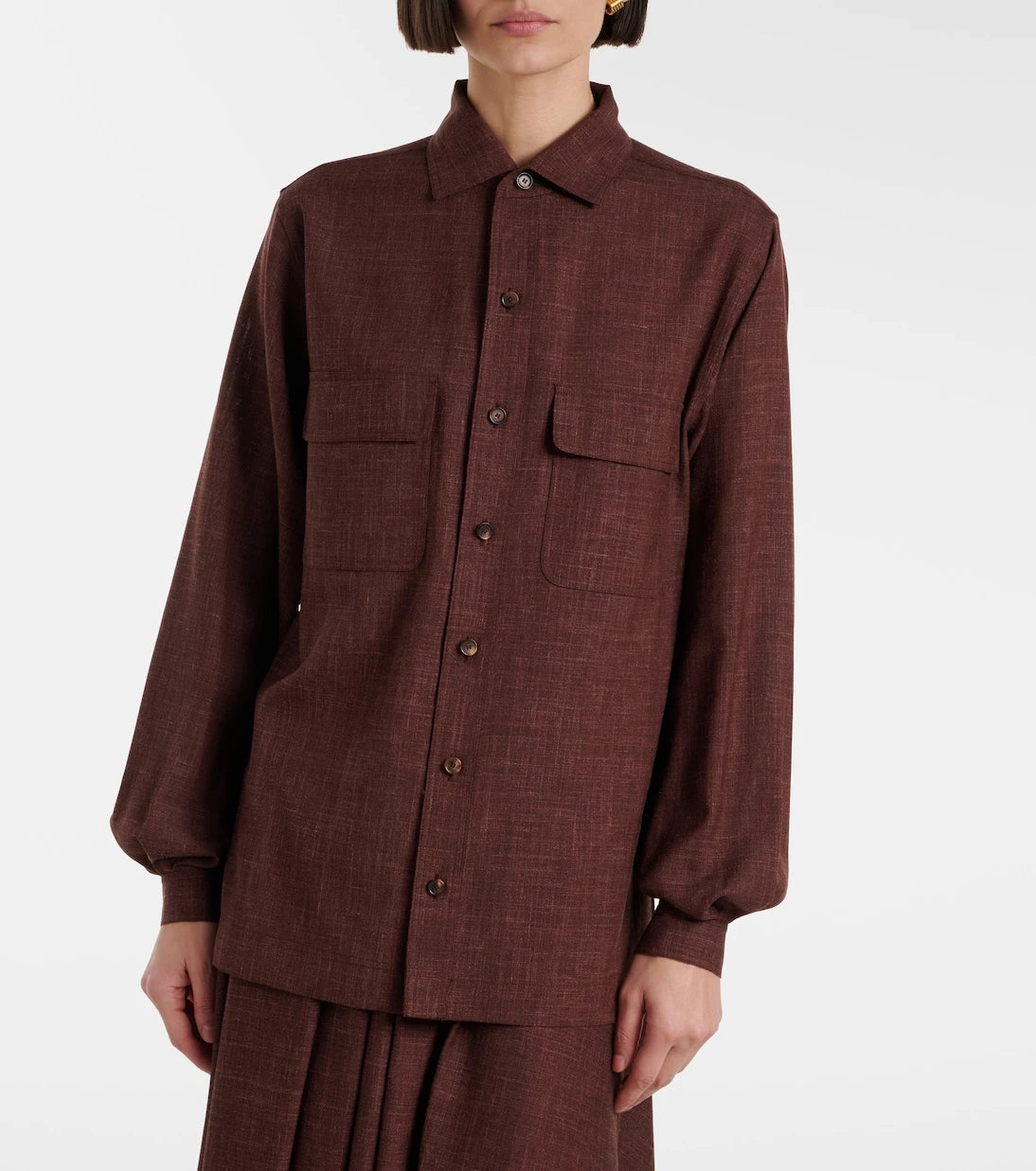 Loro Piana - Ida wool, silk, and linen shirt