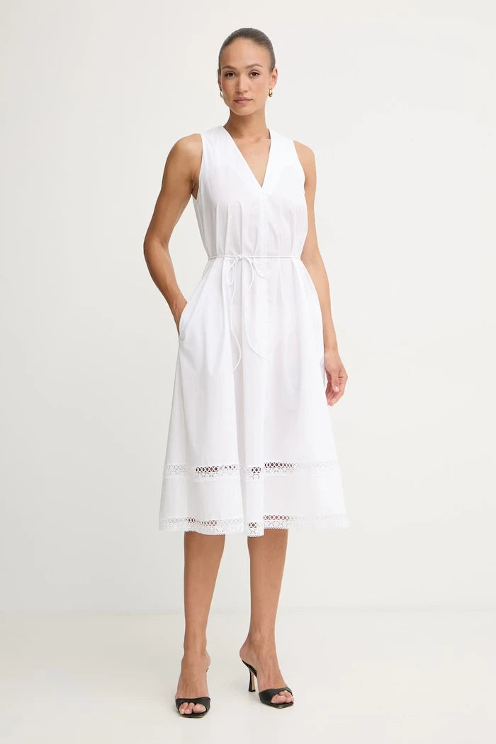 Twinset pamuk ve elastanlı yazlık elbise