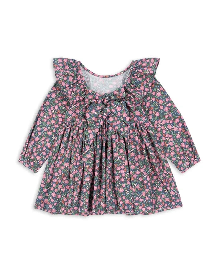 Konges Sløjd CIANNA LS BOW DRESS GOTS Çocuk Pamuk Elbise