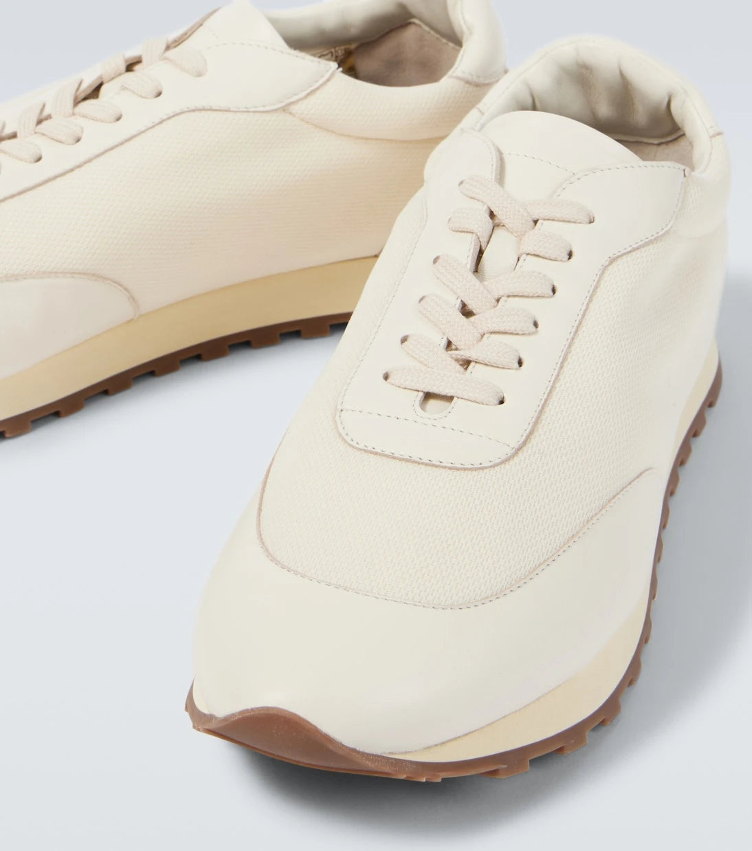 The Row - Owen leather-trimmed sneakers