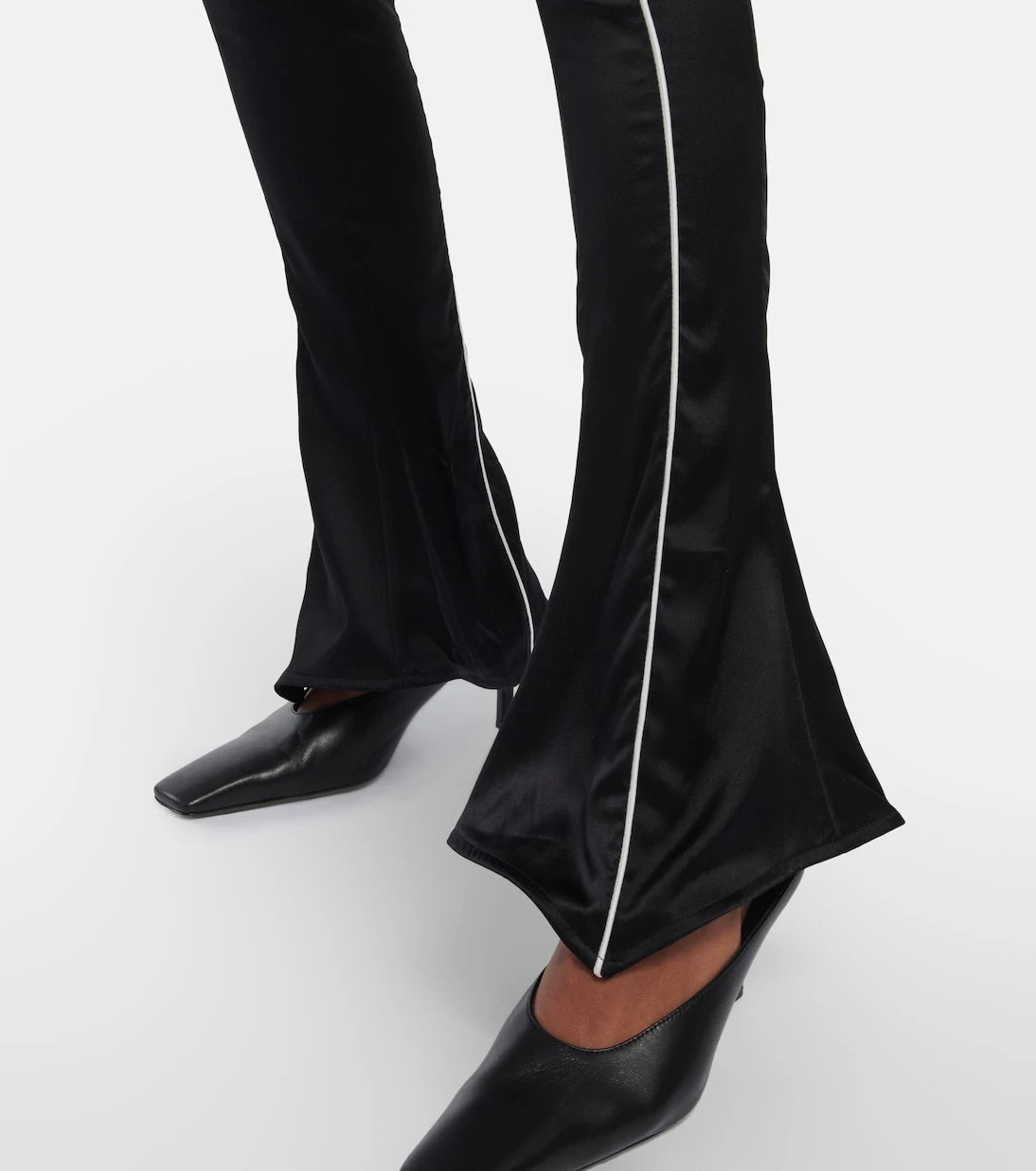 Didu - Low-rise flared silk satin pants