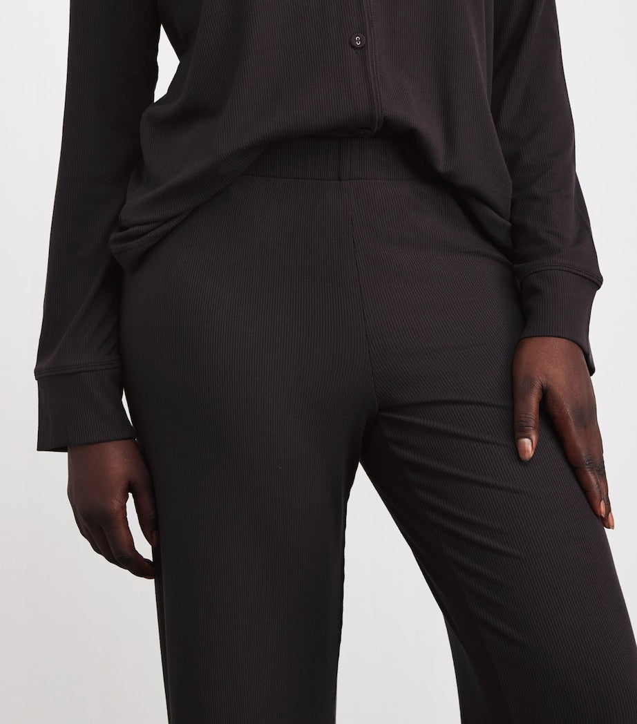 Skims Burgundy Soft Lounge Ribbed Pyjama Set