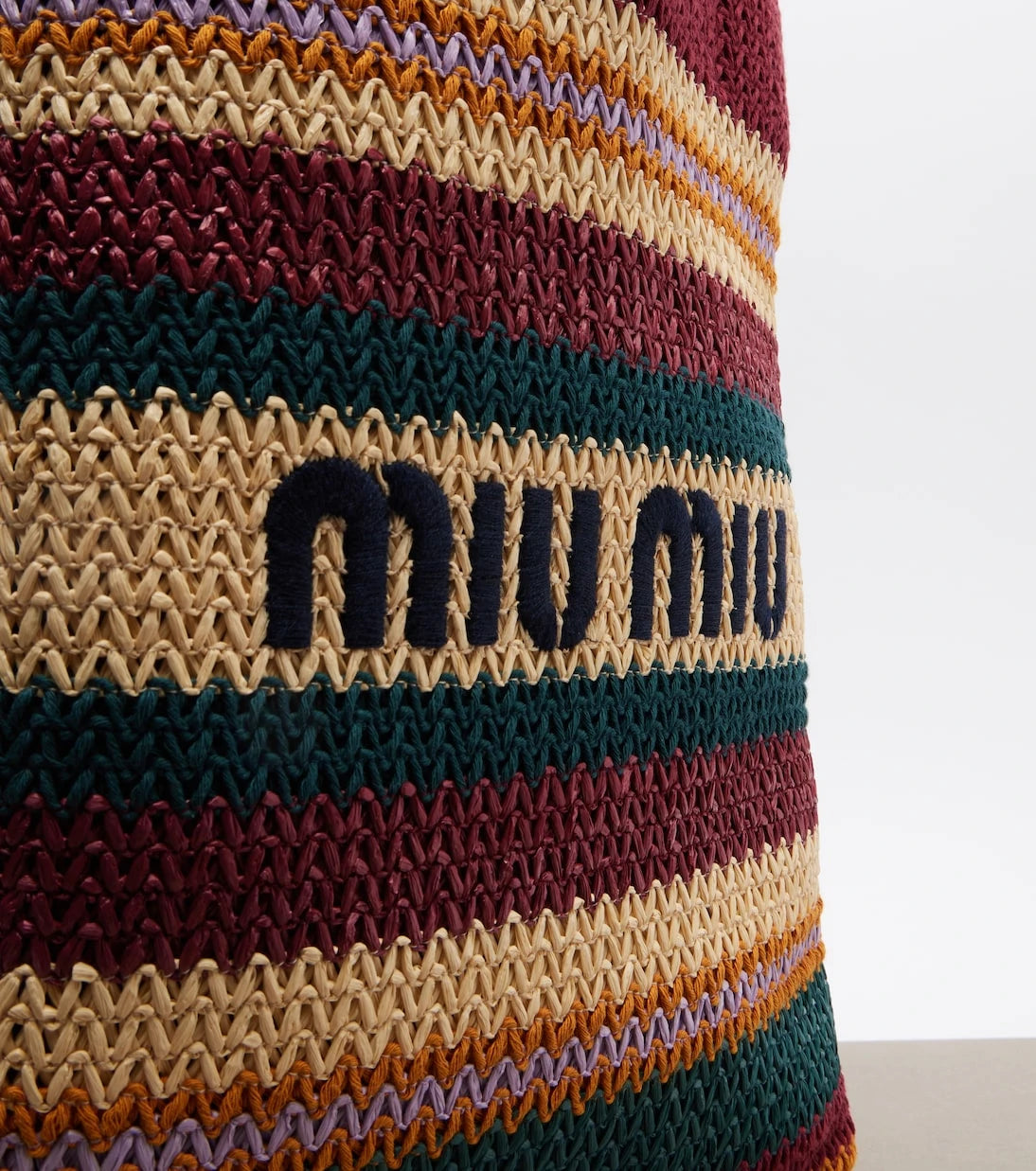 Miu Miu - Woven raffia-effect tote bag