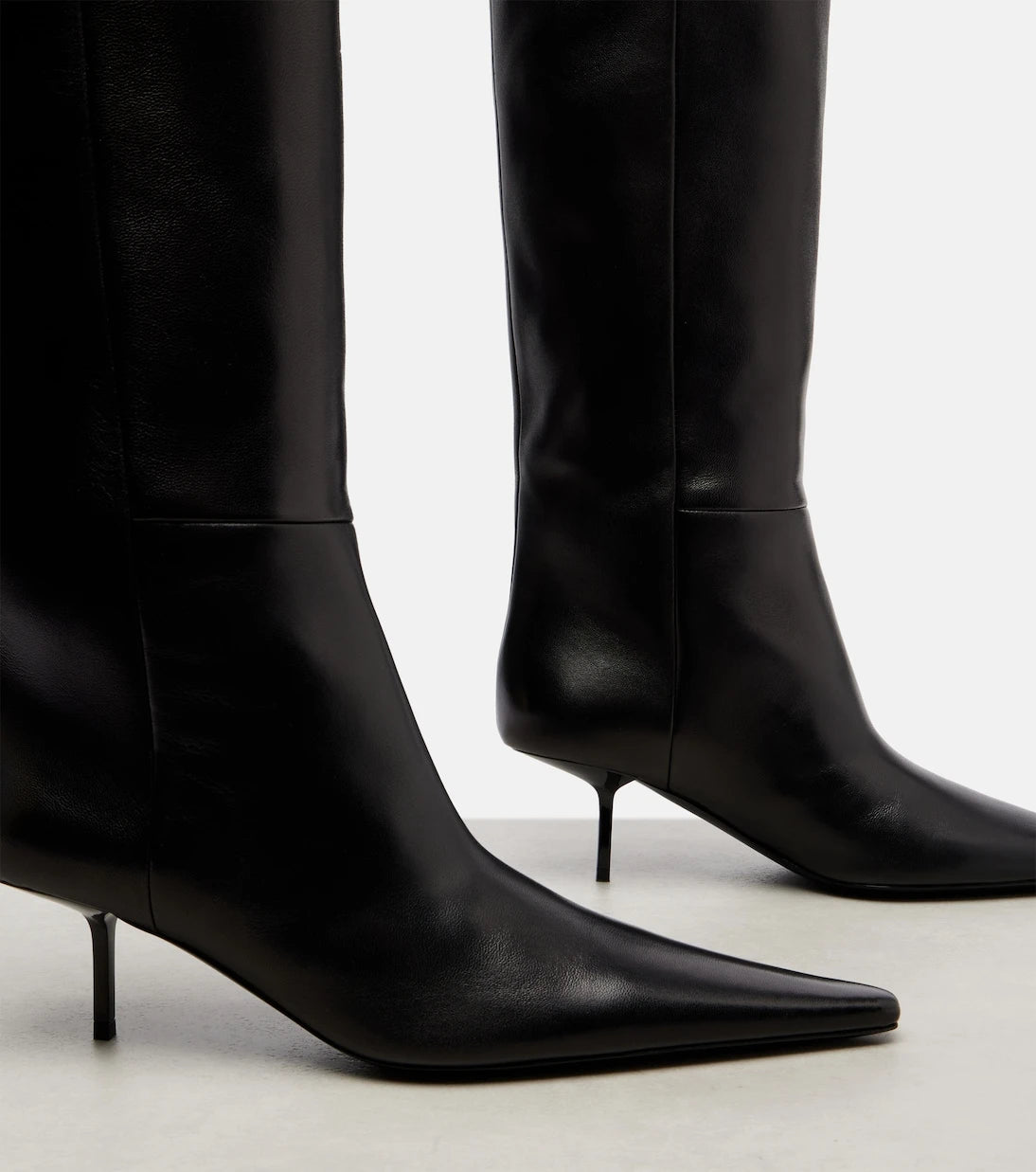 Saint Laurent - Victoire 55 leather knee-high boots