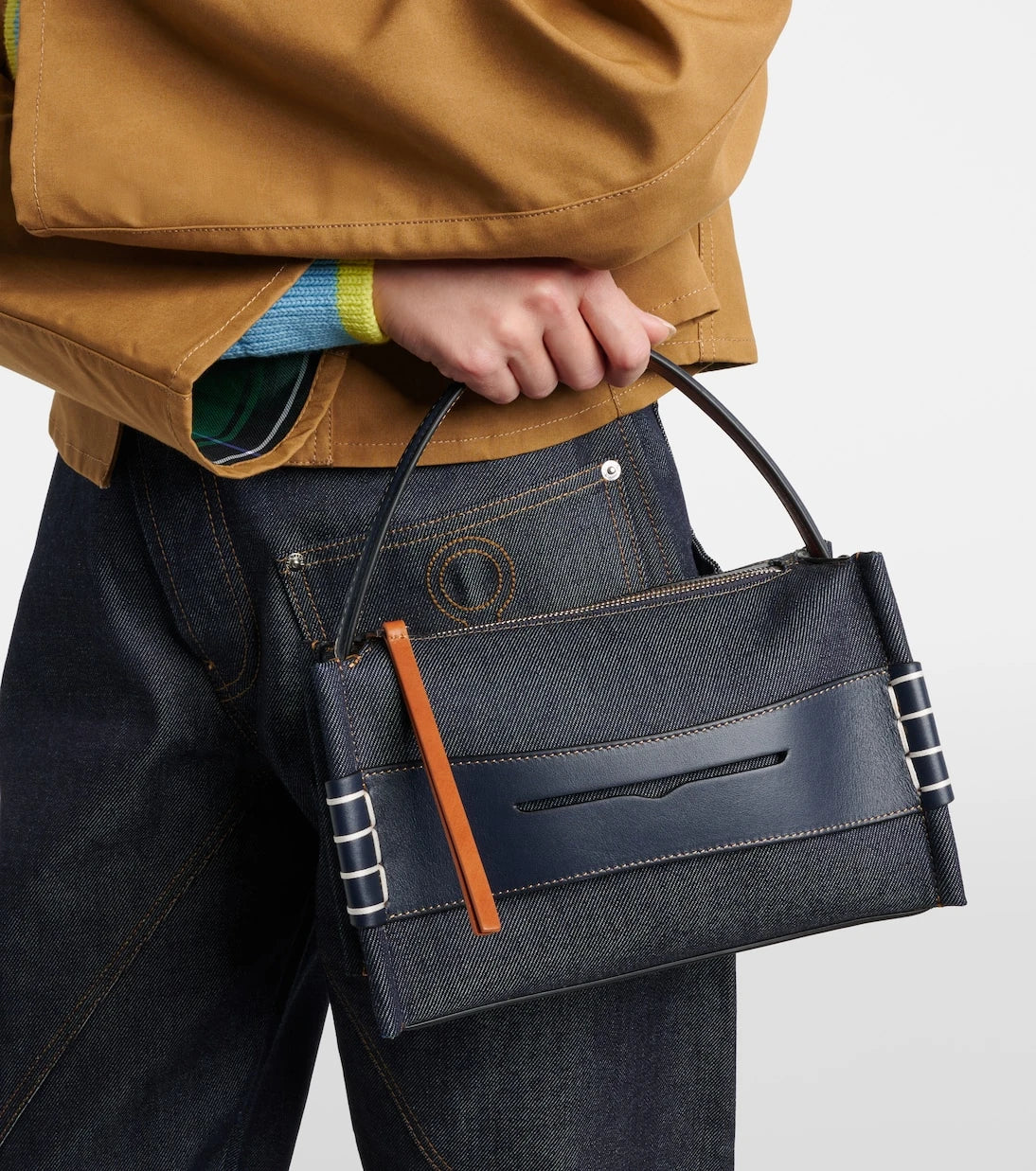 JW Anderson - Loafer Small denim shoulder bag