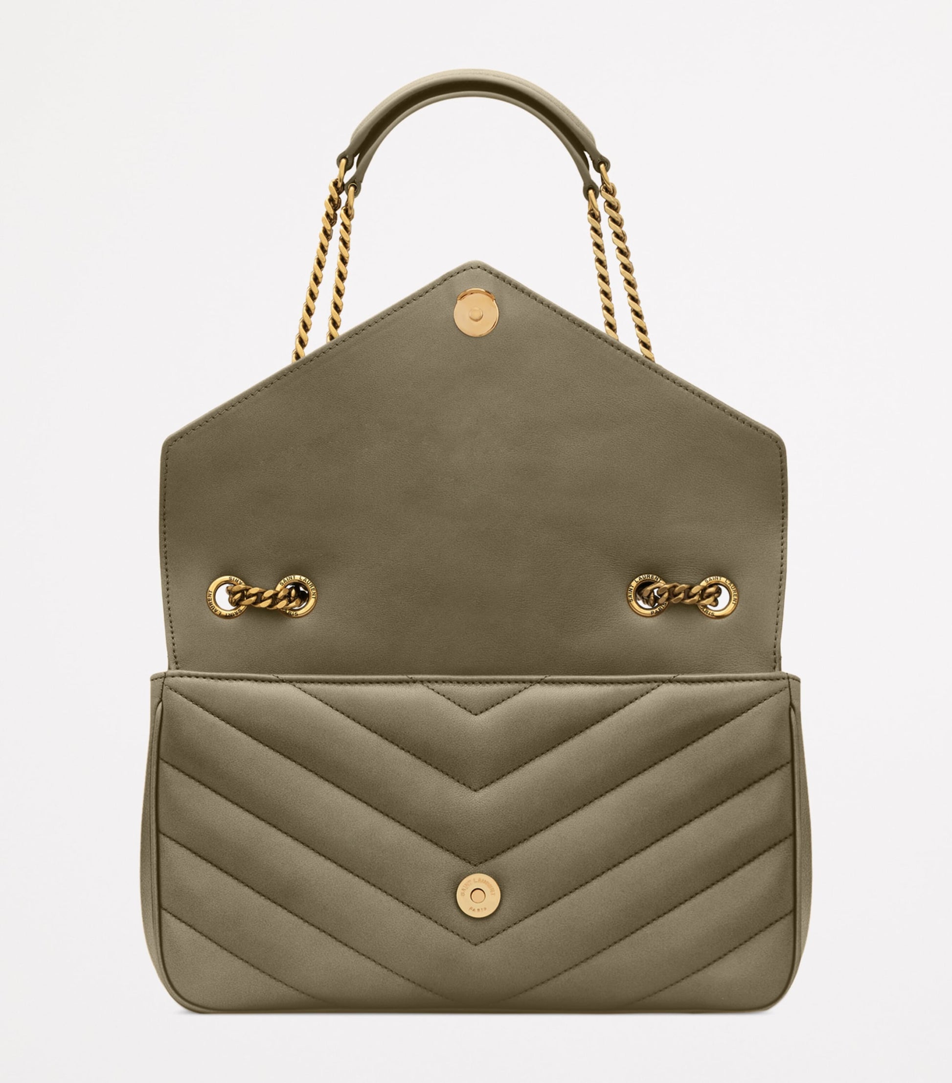 Saint Laurent Green Medium Loulou Shoulder Bag