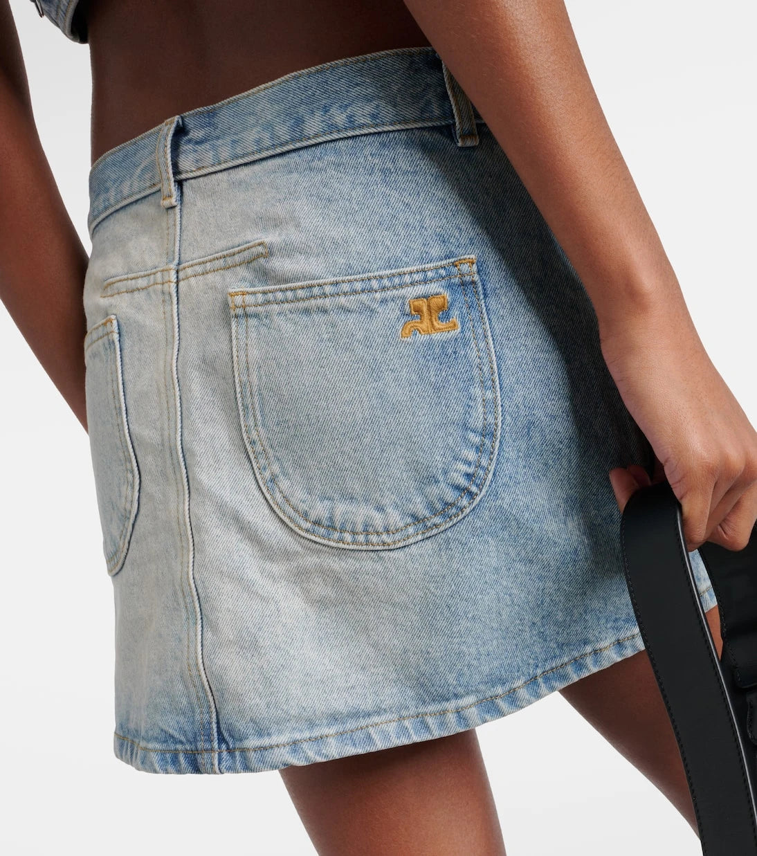 Courrèges - Multiflex denim miniskirt