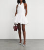 Self-Portrait White Crepe Halterneck Mini Dress