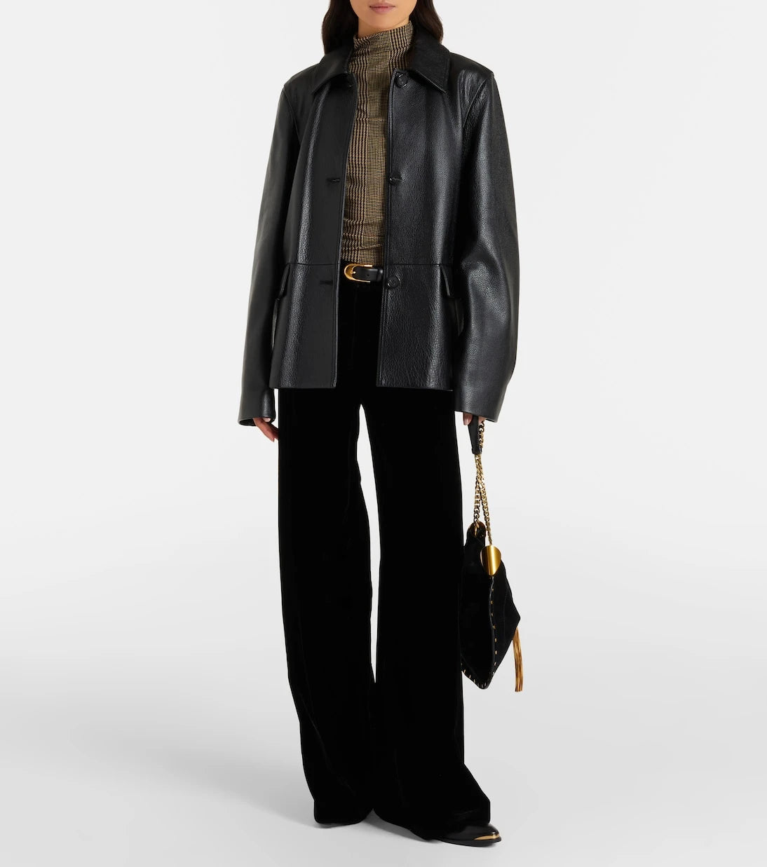 Veronica Beard - Mylie houndstooth jersey top