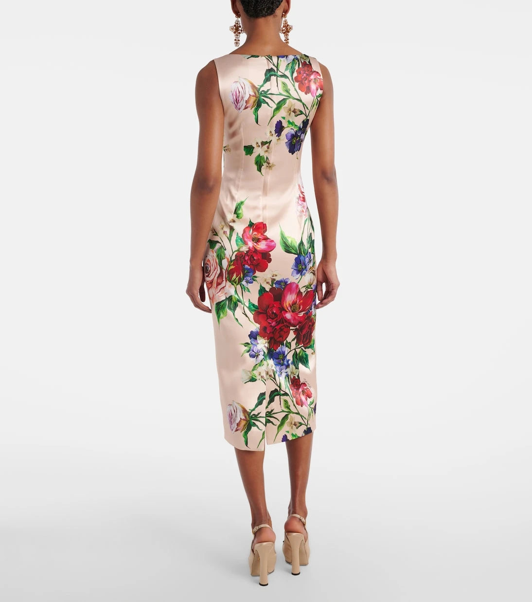 Dolce&Gabbana - Floral satin midi dress