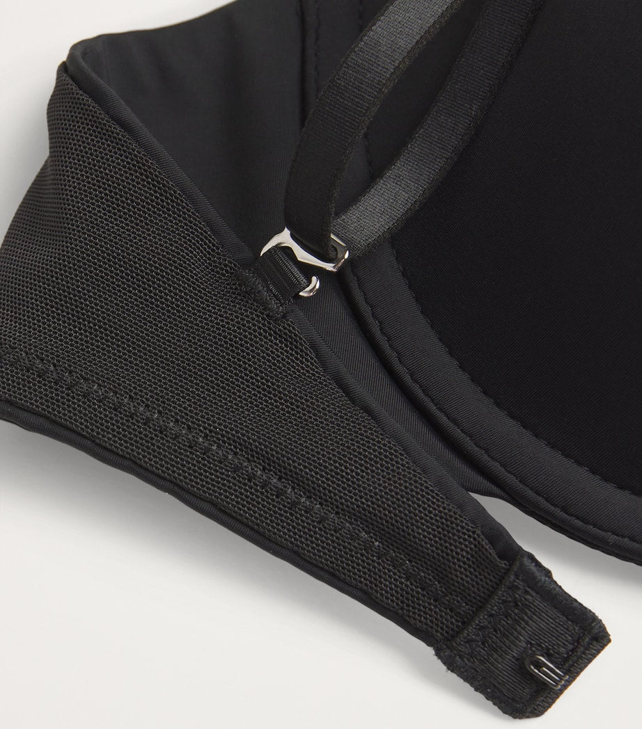 Black Minimalist Demi-Cup Bra