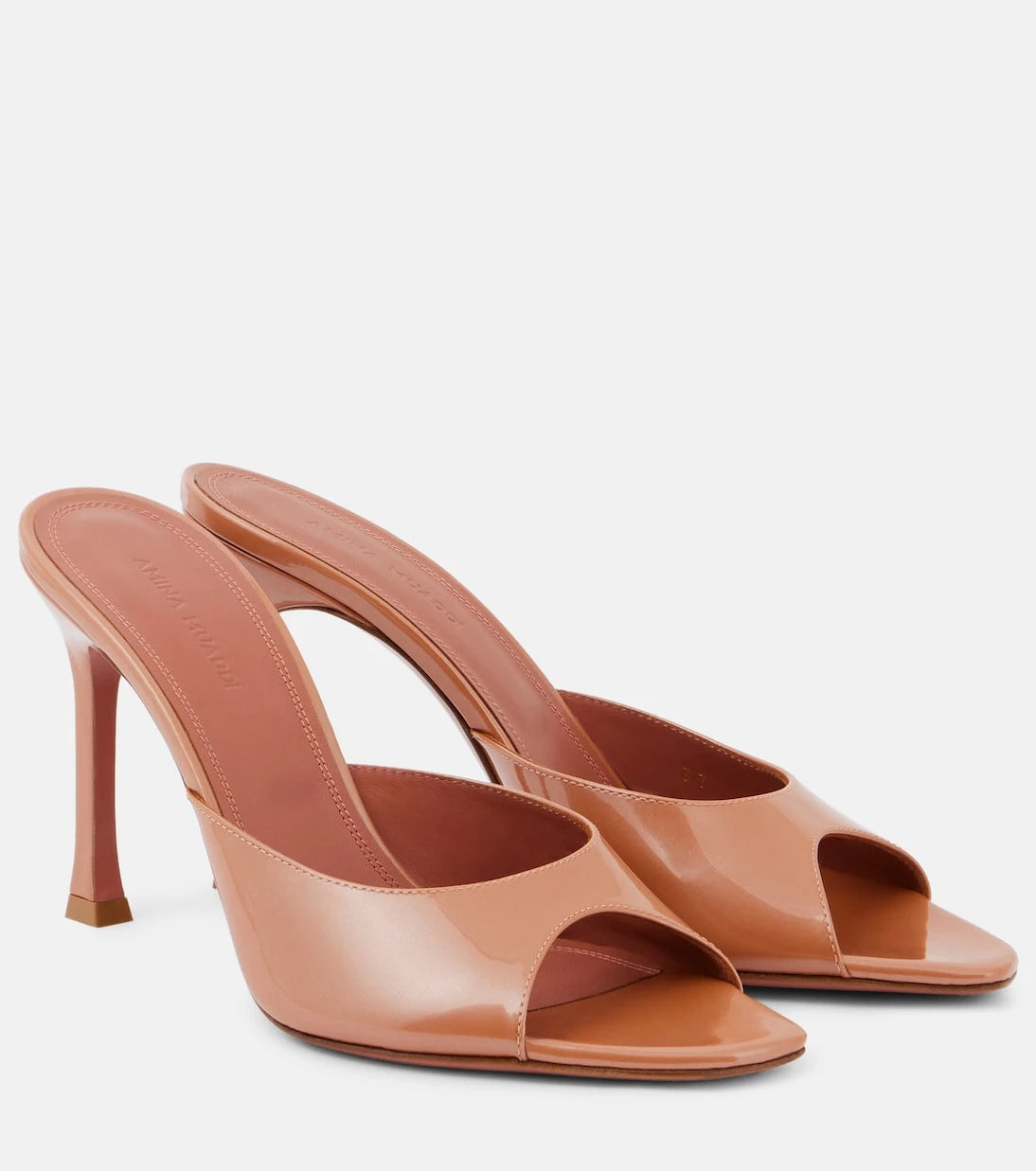 Amina Muaddi - Alexa 95 patent leather mules