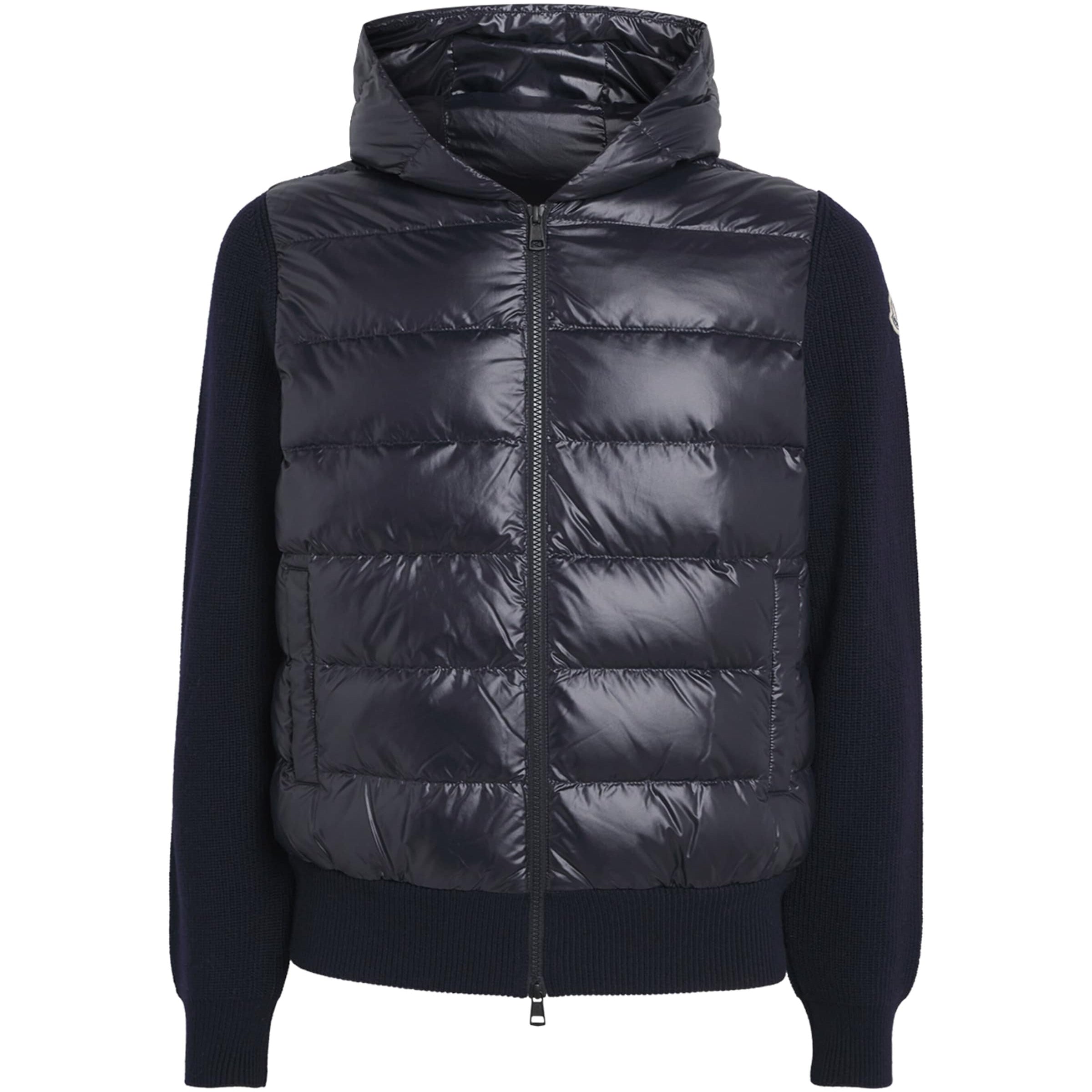 Wool Down-Front Hoodie