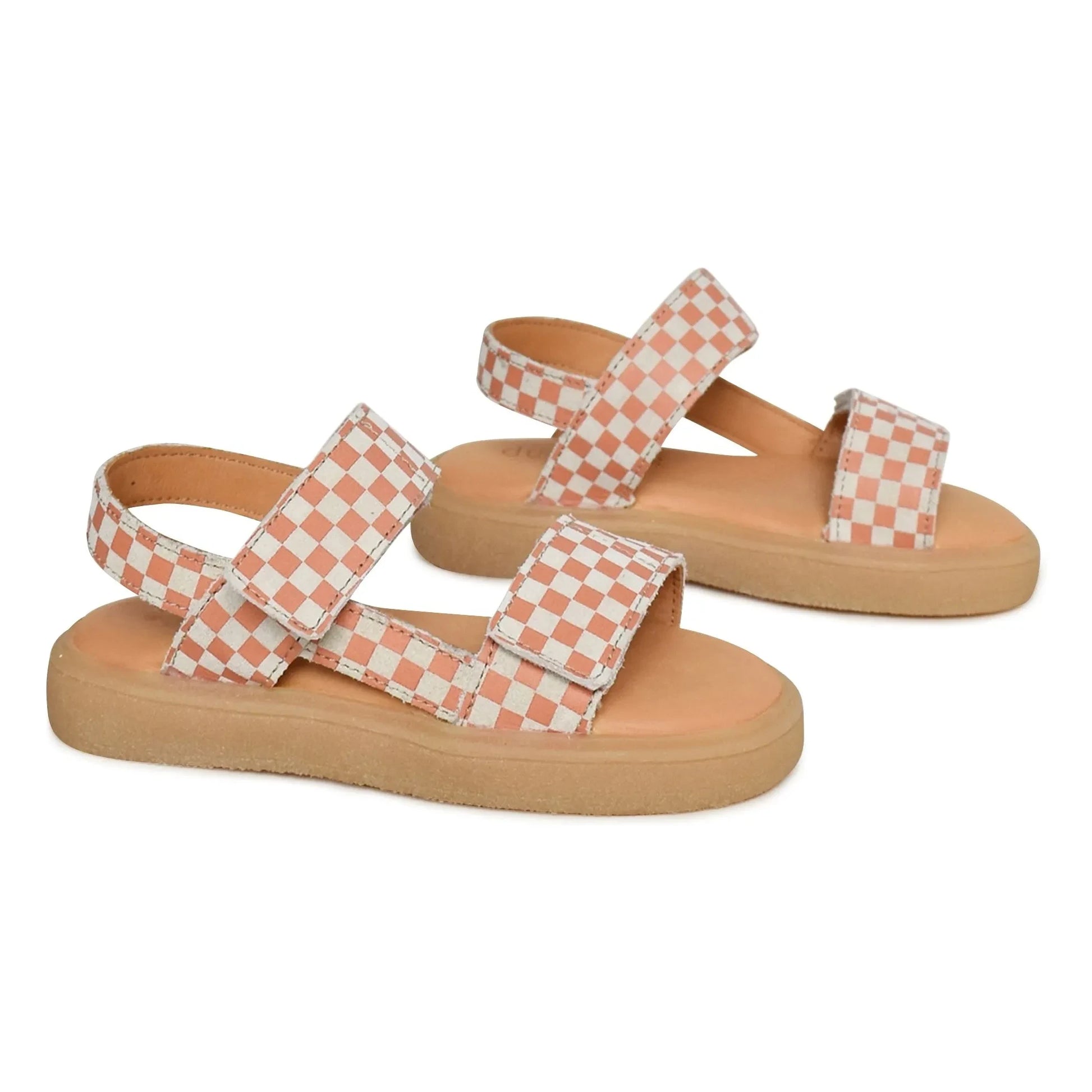 du Loua - Du Malu Carreaux Sandals | Coral