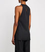 St. Agni Black Stretch-Wool Sleeveless Top
