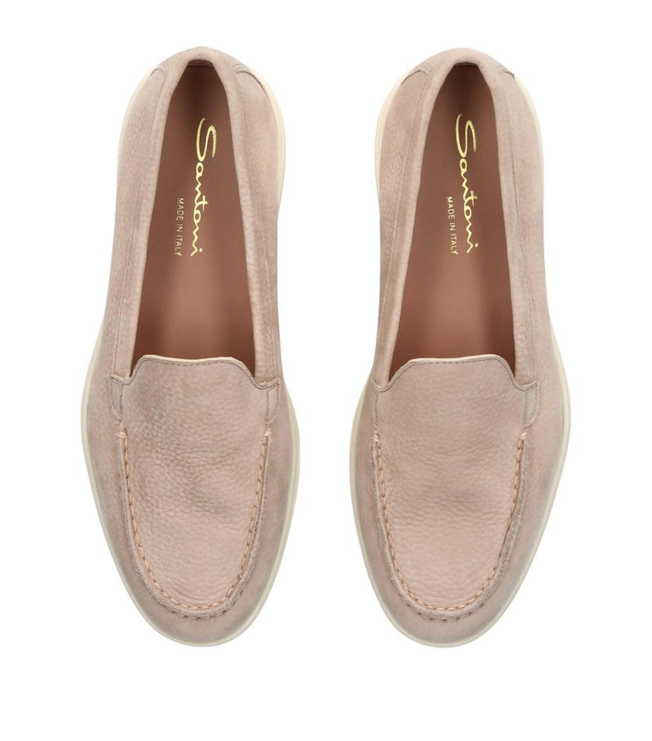 Pink Suede Detroit Loafers