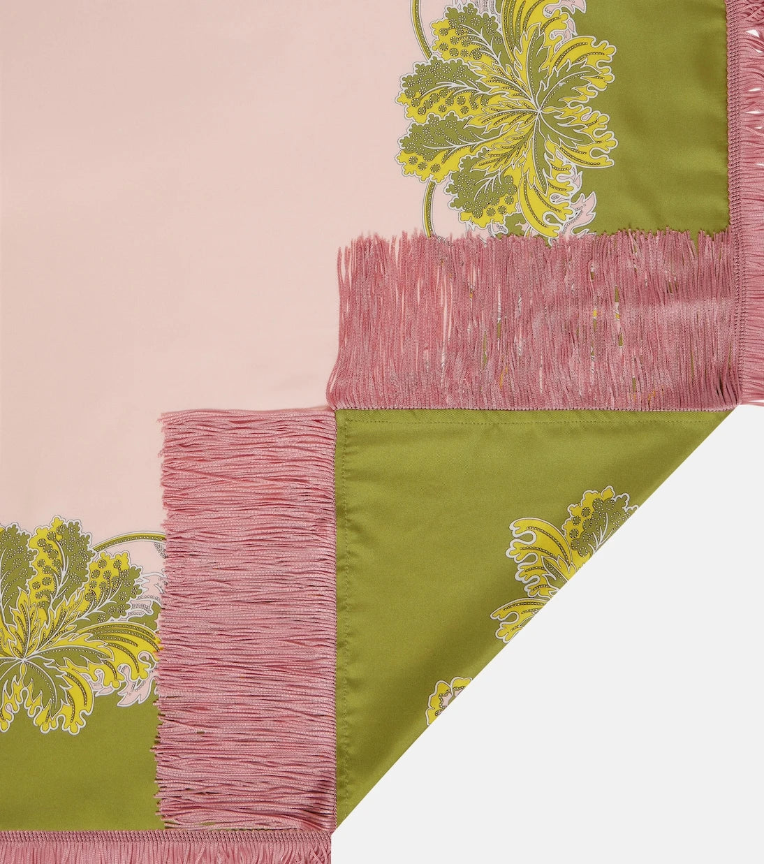 La DoubleJ - Fringed printed silk twill scarf