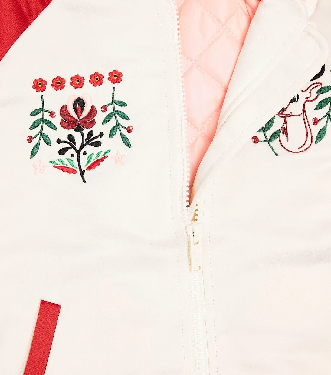 Kenzo Kids - Embroidered satin varsity jacket