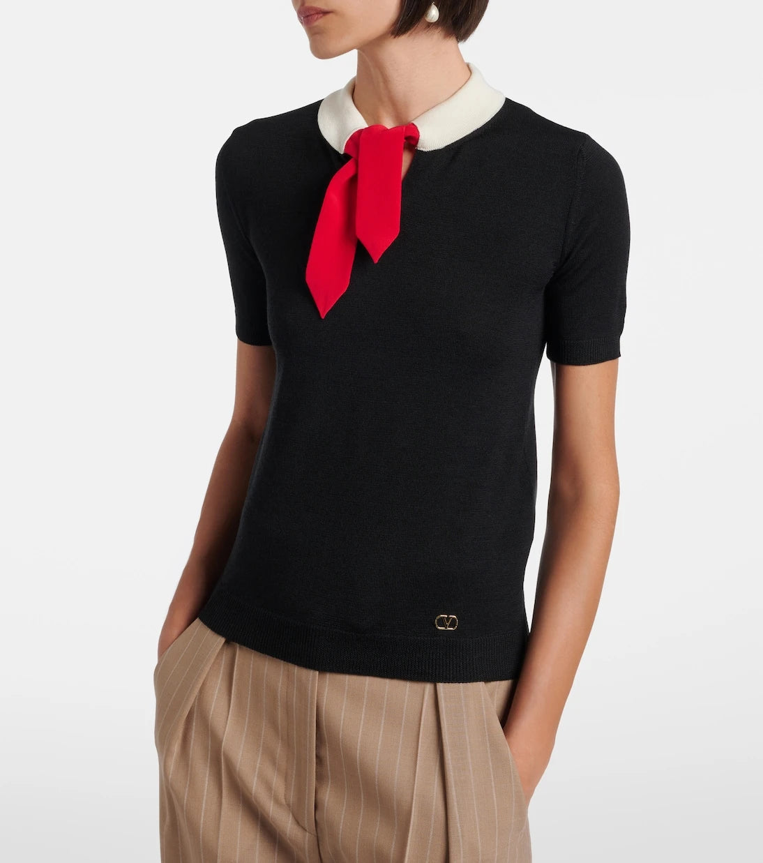 Valentino - Maglia VLogo wool-blend sweater