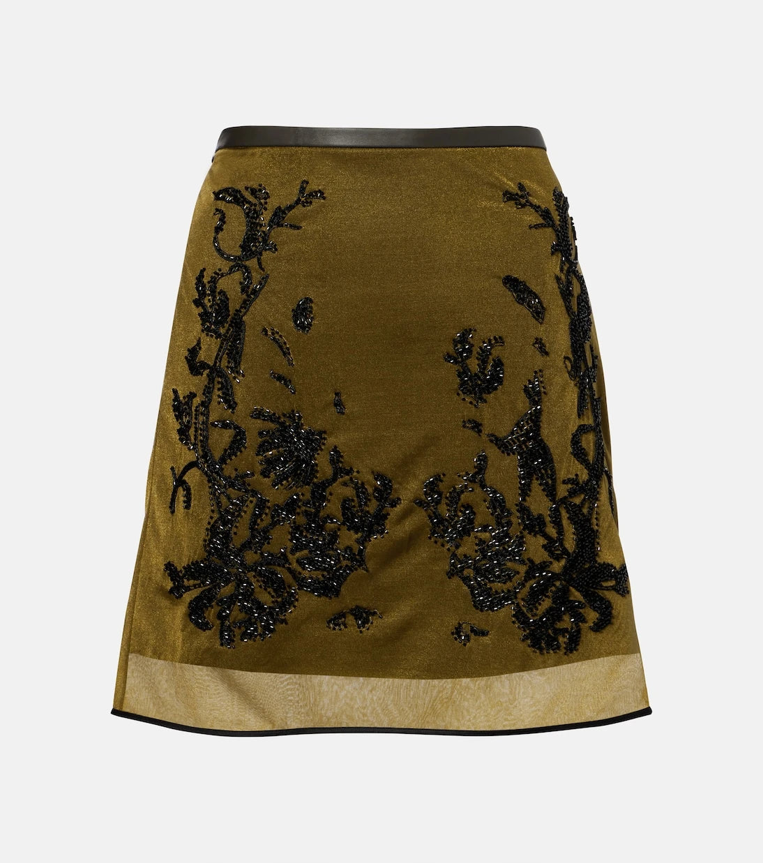 Jacques Wei - Beaded floral miniskirt