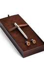 Palladium-Plated Pen and Cufflinks Set