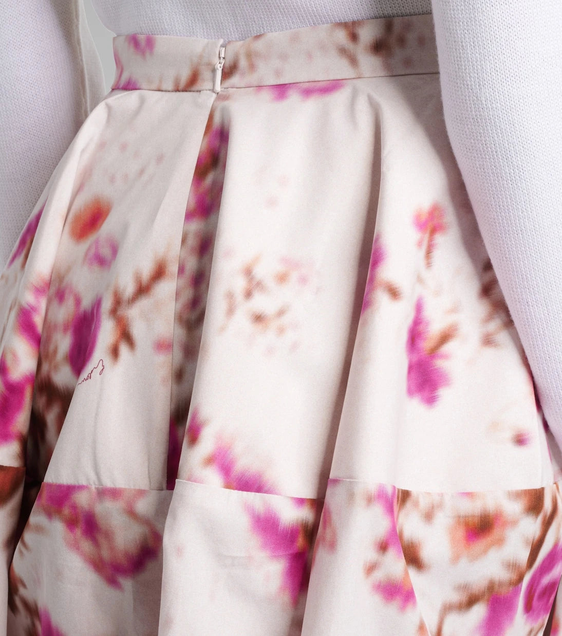 Erdem - Floral cotton poplin midi skirt