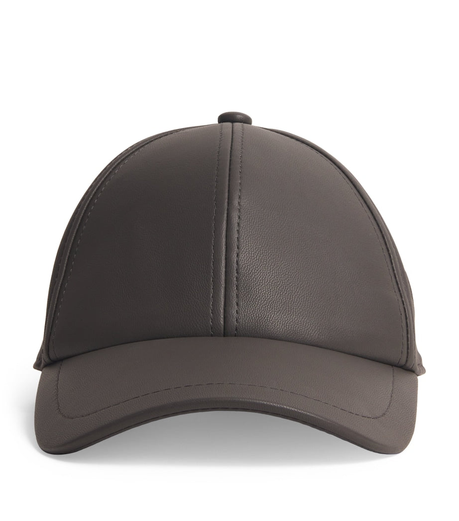 Yves Salomon Black Lambskin Cap