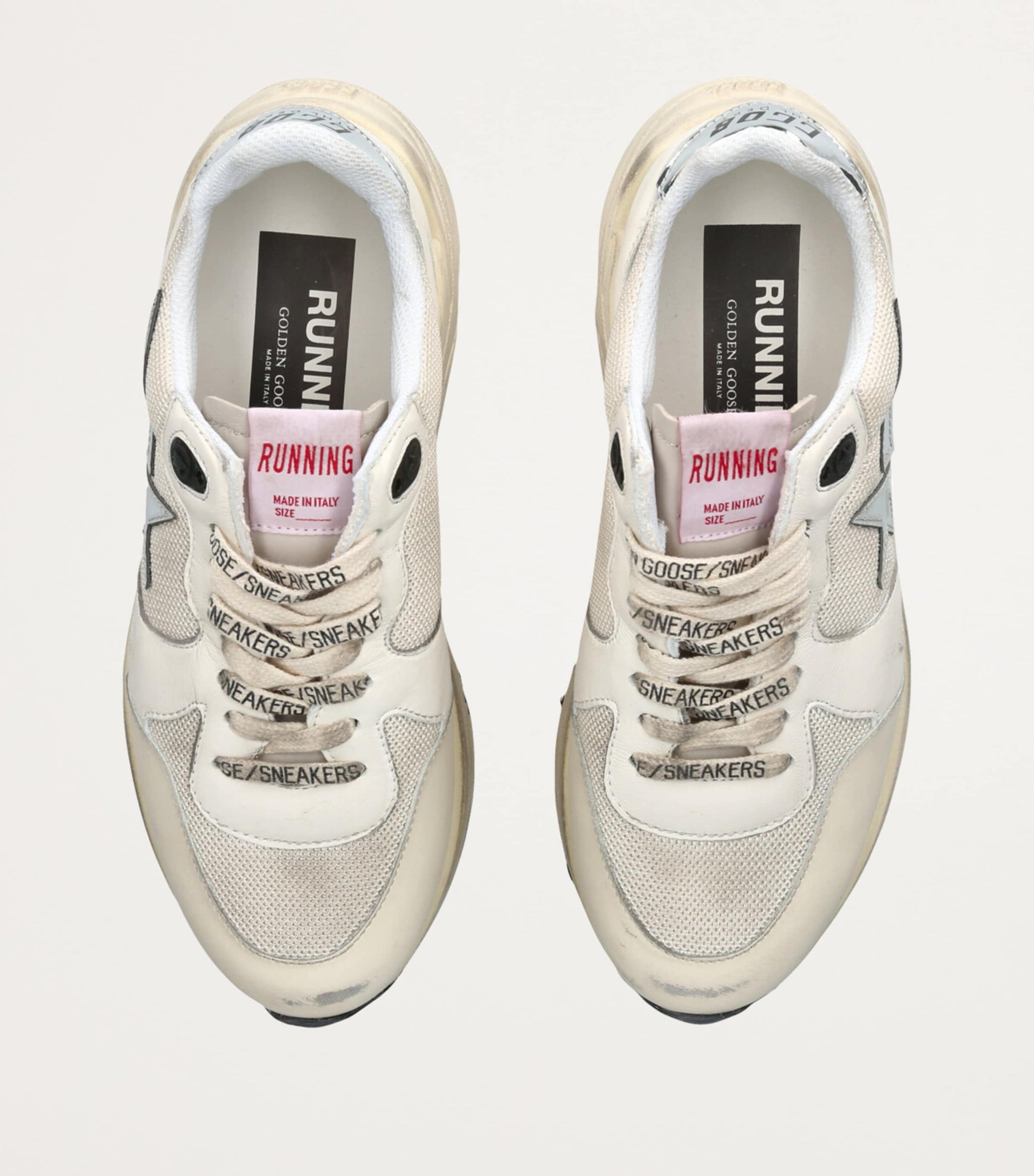 White Running Sole Sneakers