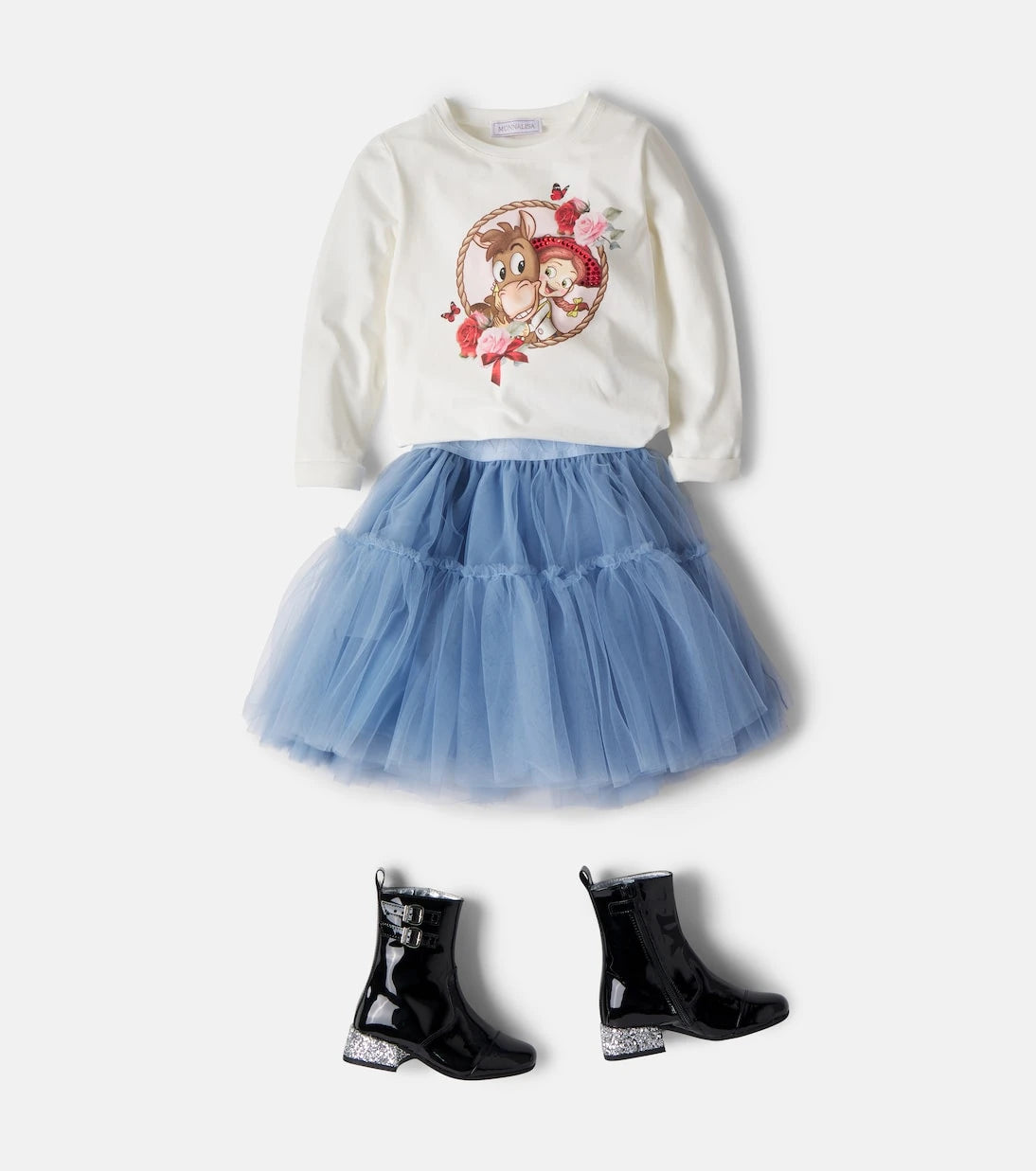 Monnalisa - Glitter patent leather boots