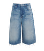 MOTHER Blue The Whole Lot Fray Shorts
