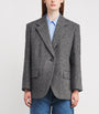 Grey Virgin Wool Tweed Blazer