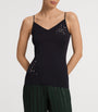 Hanro Black Embellished Cotton Seamless Camisole