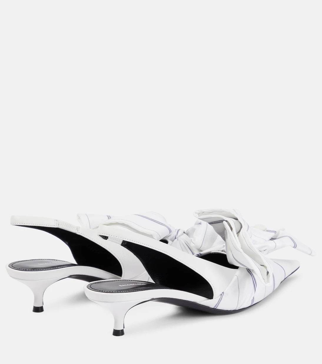 Balenciaga - Knife 40 leather slingback pumps