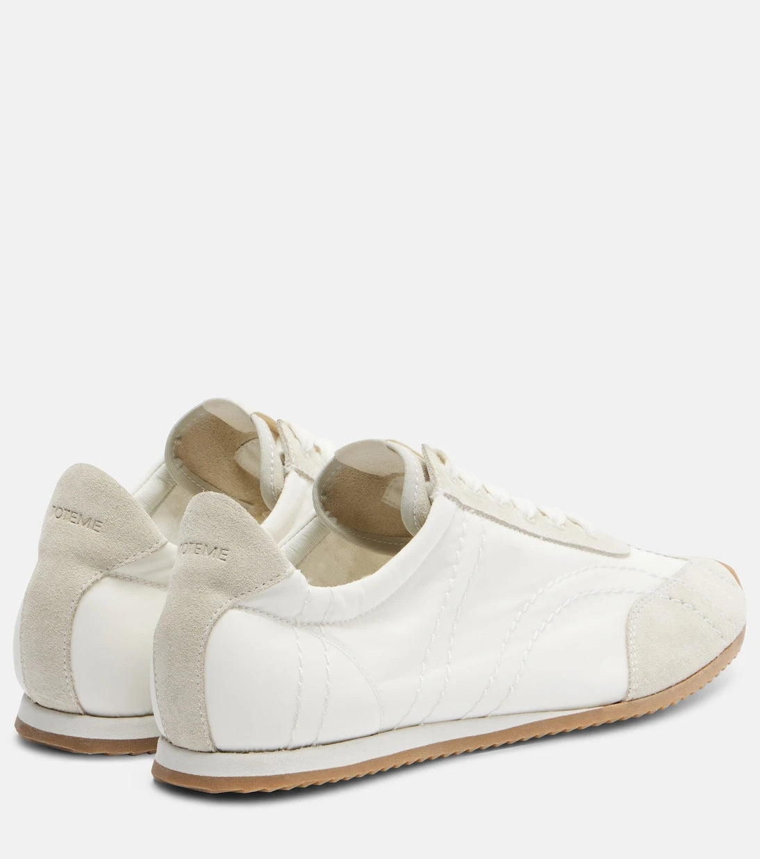 Toteme - Flex suede-trimmed sneakers