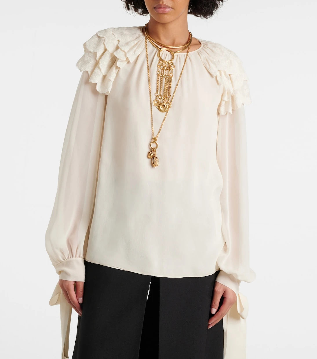 Chloé - Ruffled silk blouse