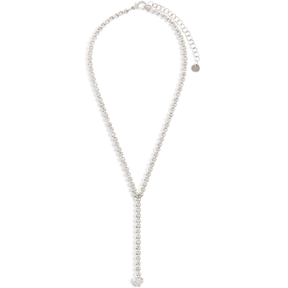 SHAY White Gold and Diamond Heart Y Drop Necklace
