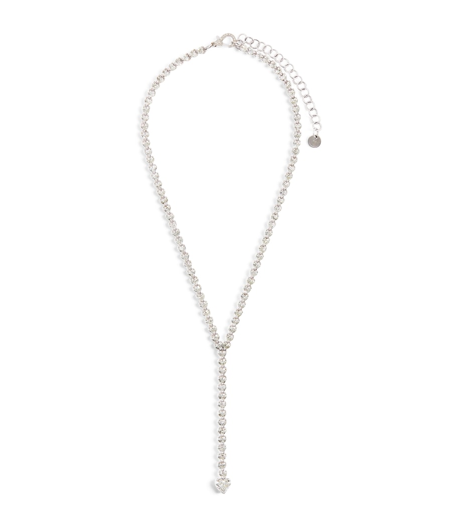 SHAY White Gold and Diamond Heart Y Drop Necklace