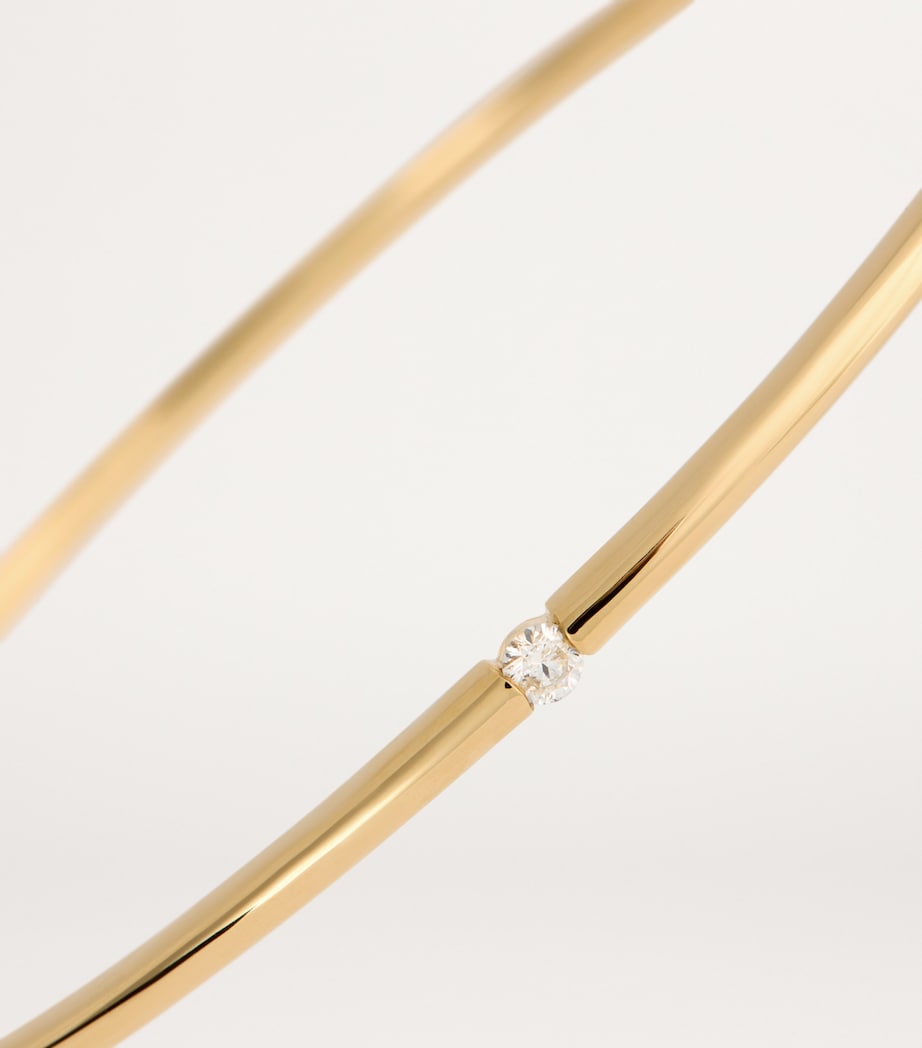 Persée Small Yellow Gold and Diamond Zeus Bangle