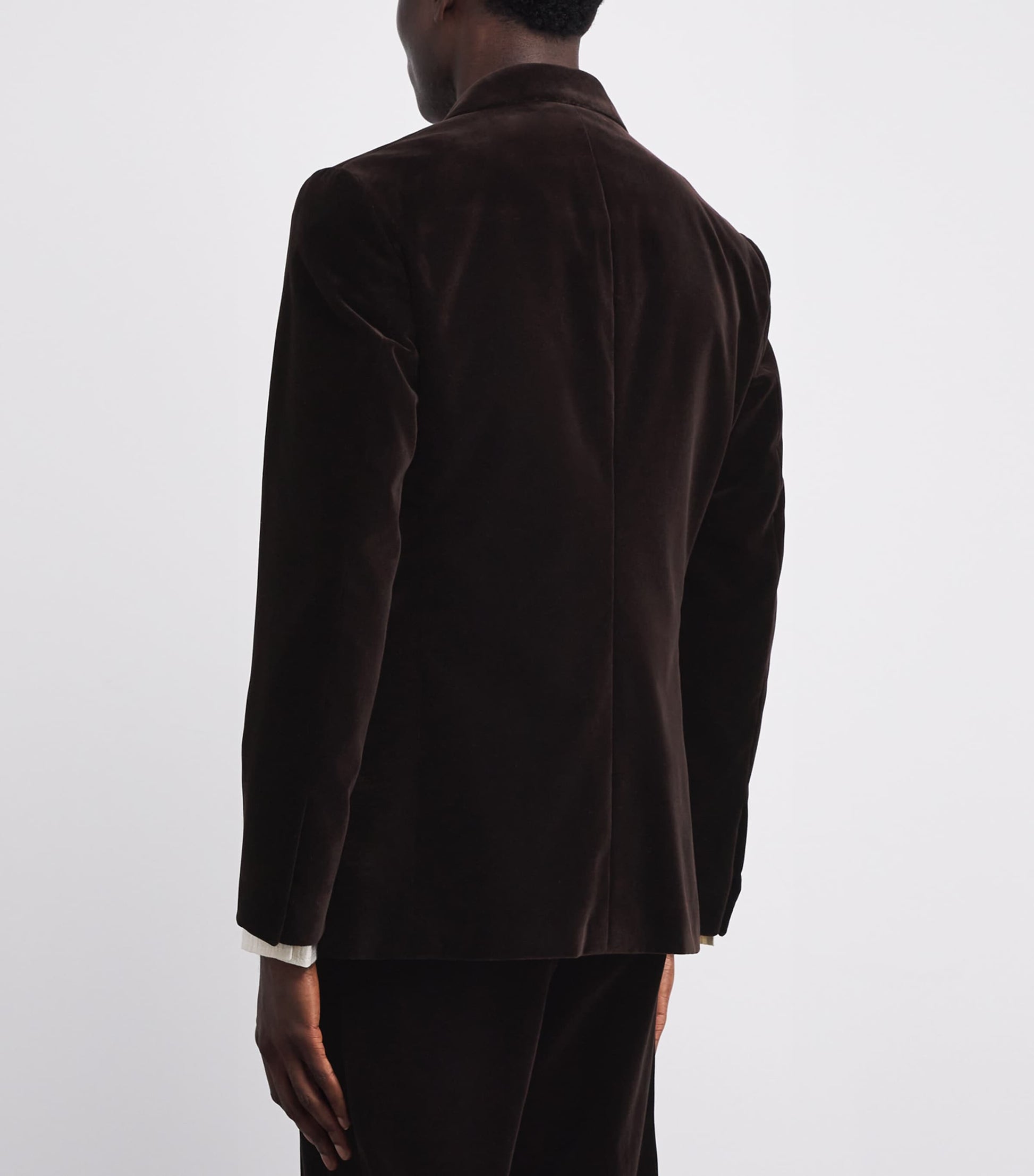 Velvet Double-Breasted Kent Suit Jacket