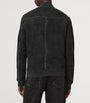 AllSaints Black Suede Kemble Bomber Jacket