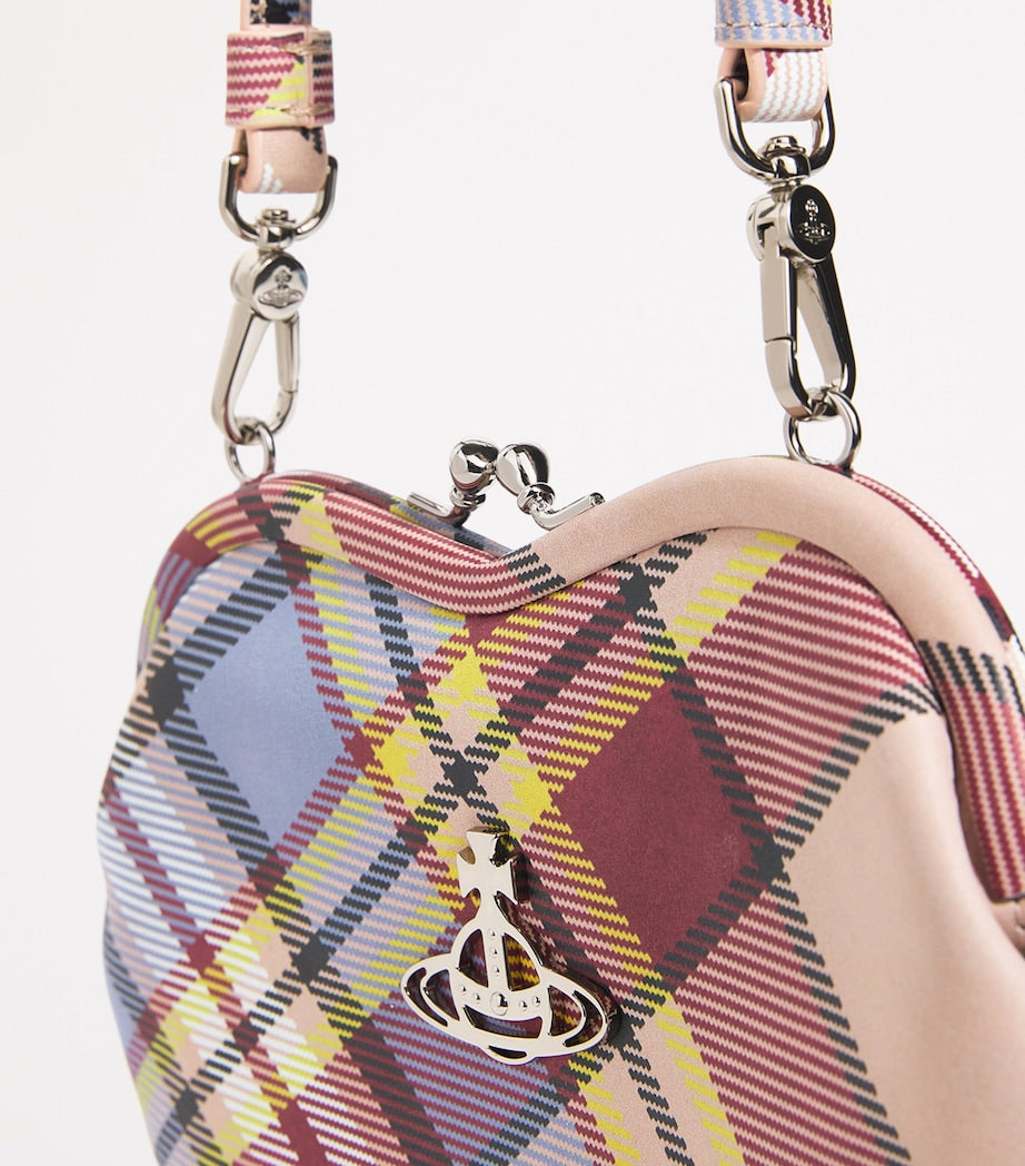 Vivienne Westwood Multi Tartan Belle Heart Clutch Bag