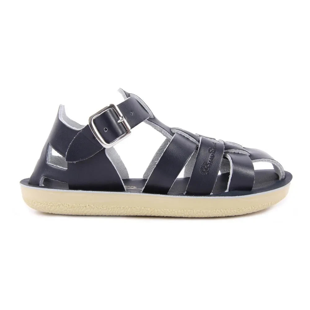 Salt-Water - Shark Leather Waterproof Sandals | Navy blue