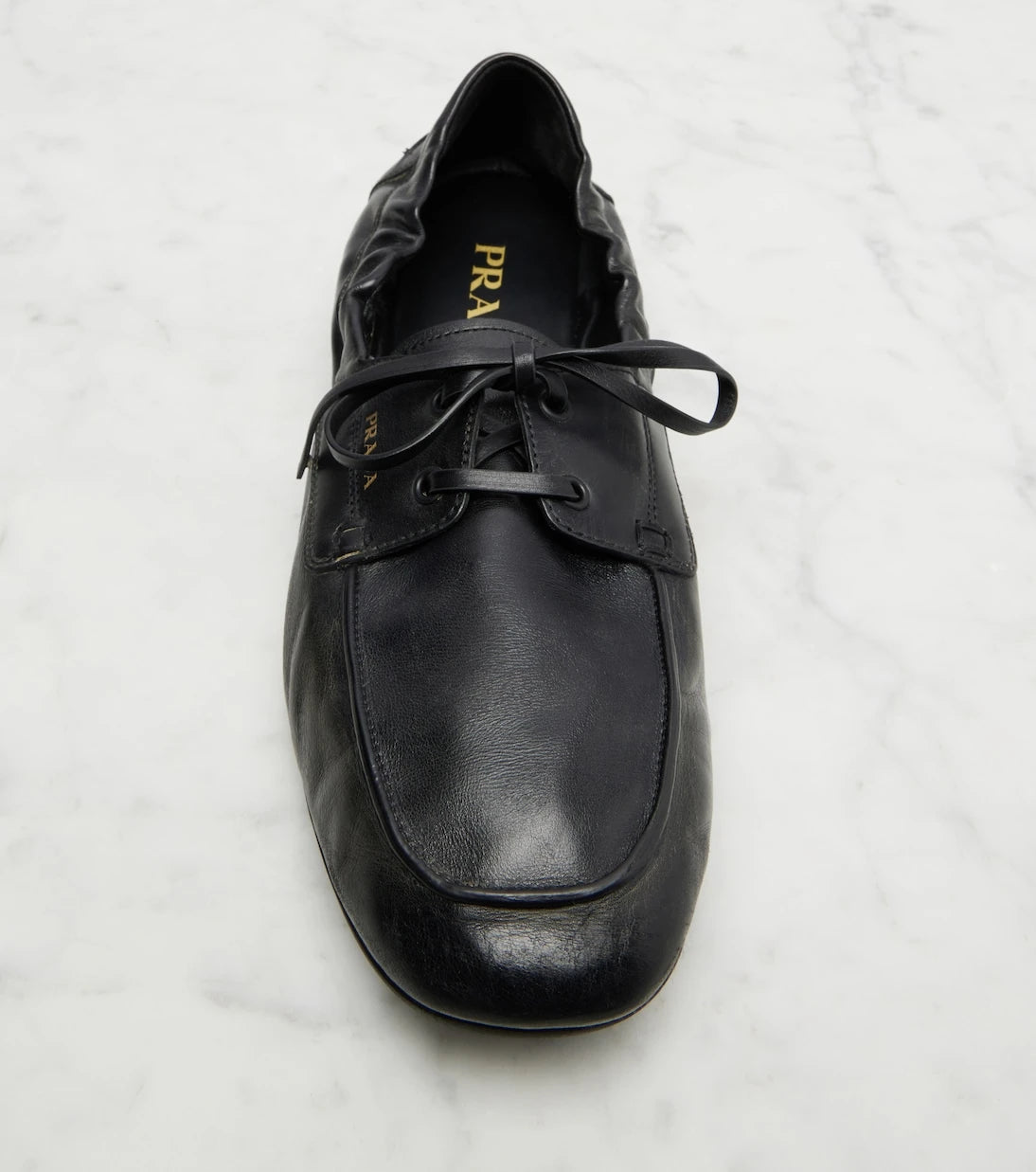 Prada - Shuffle leather boat shoes
