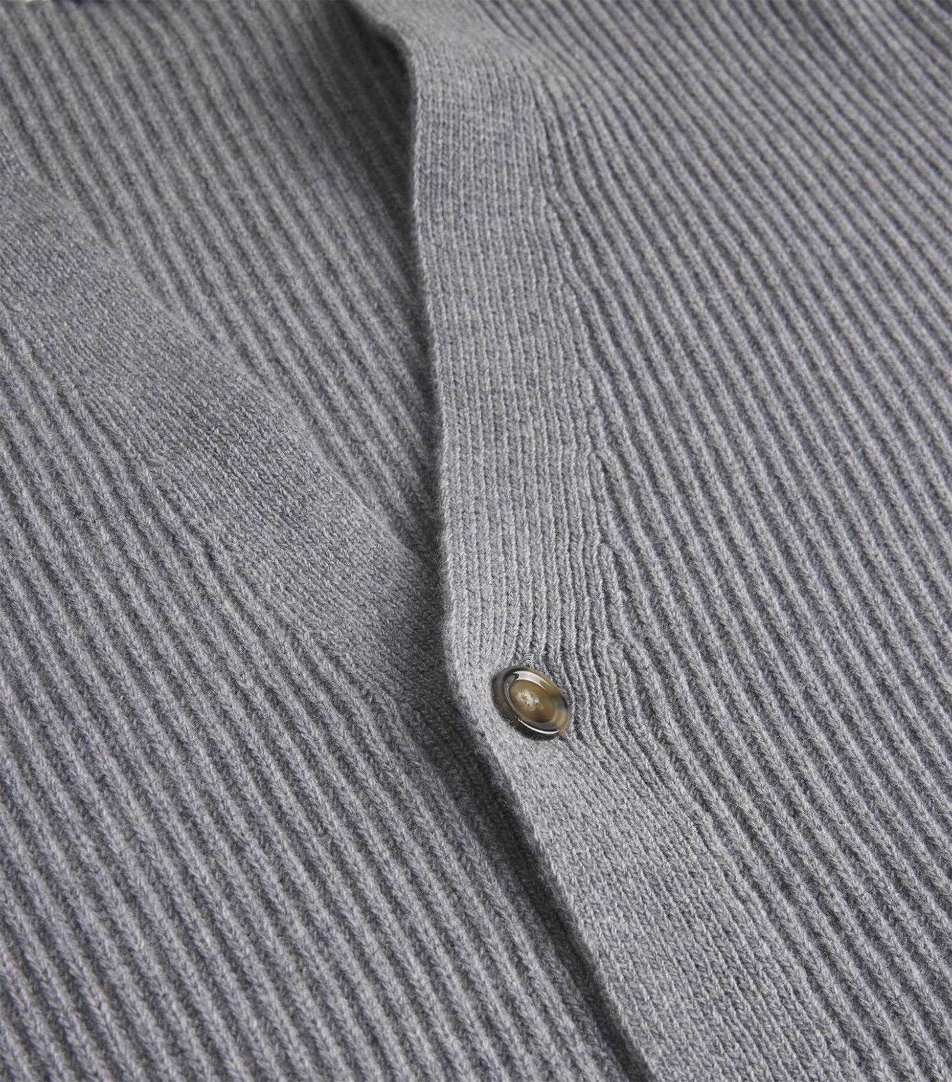 Grey Wool-Cashmere Cardigan