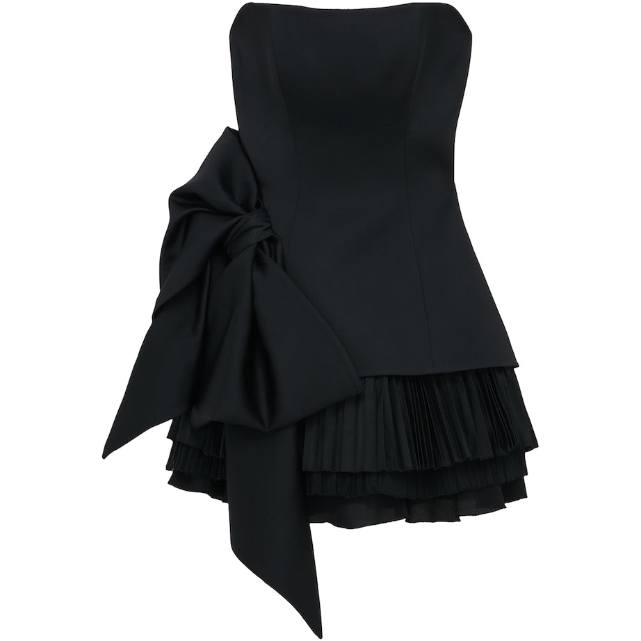 Strapless Side Bow Mini Dress