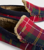 Suede Tartan Monty Slippers