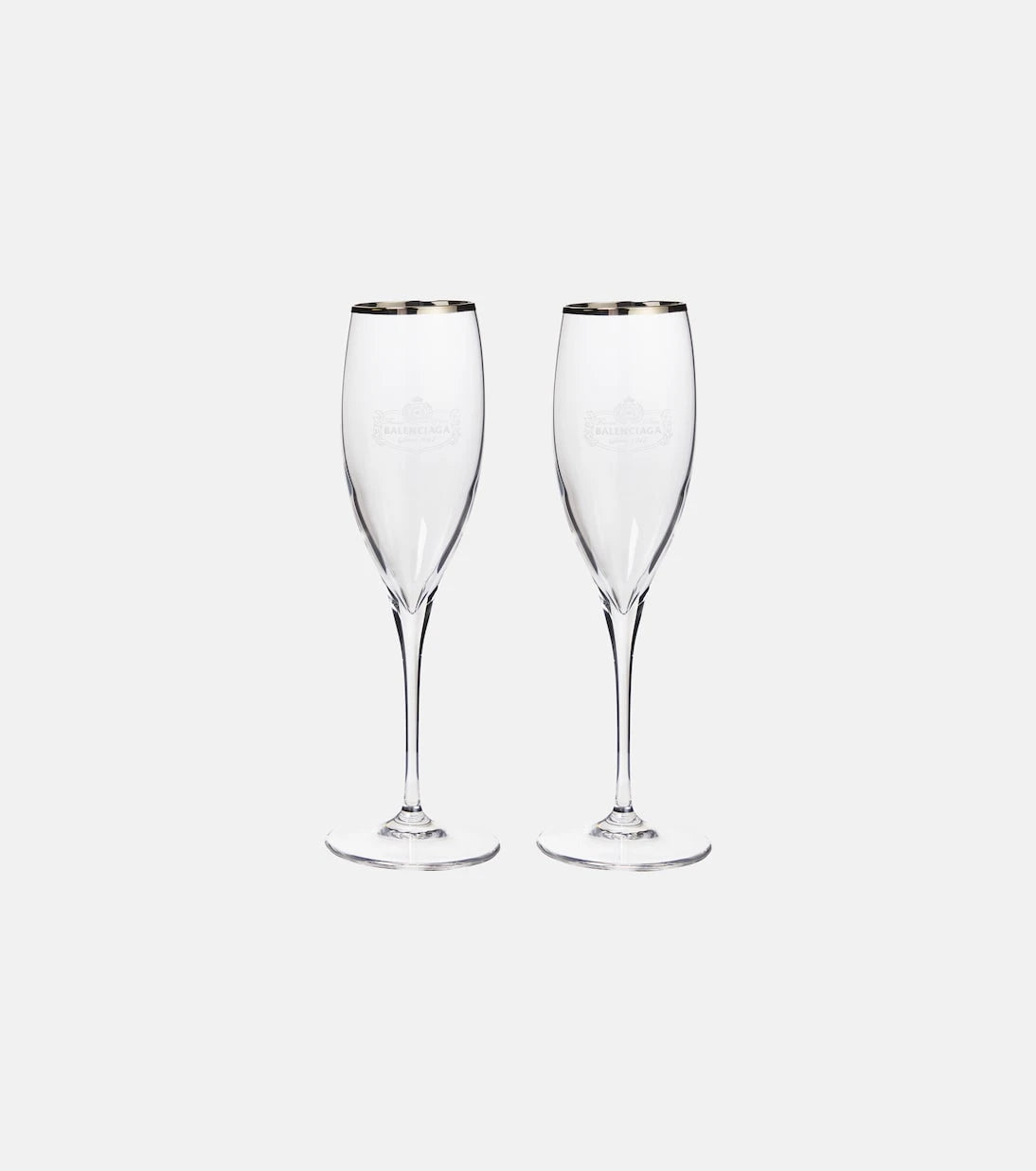 Balenciaga - Set of two champagne flute glasses