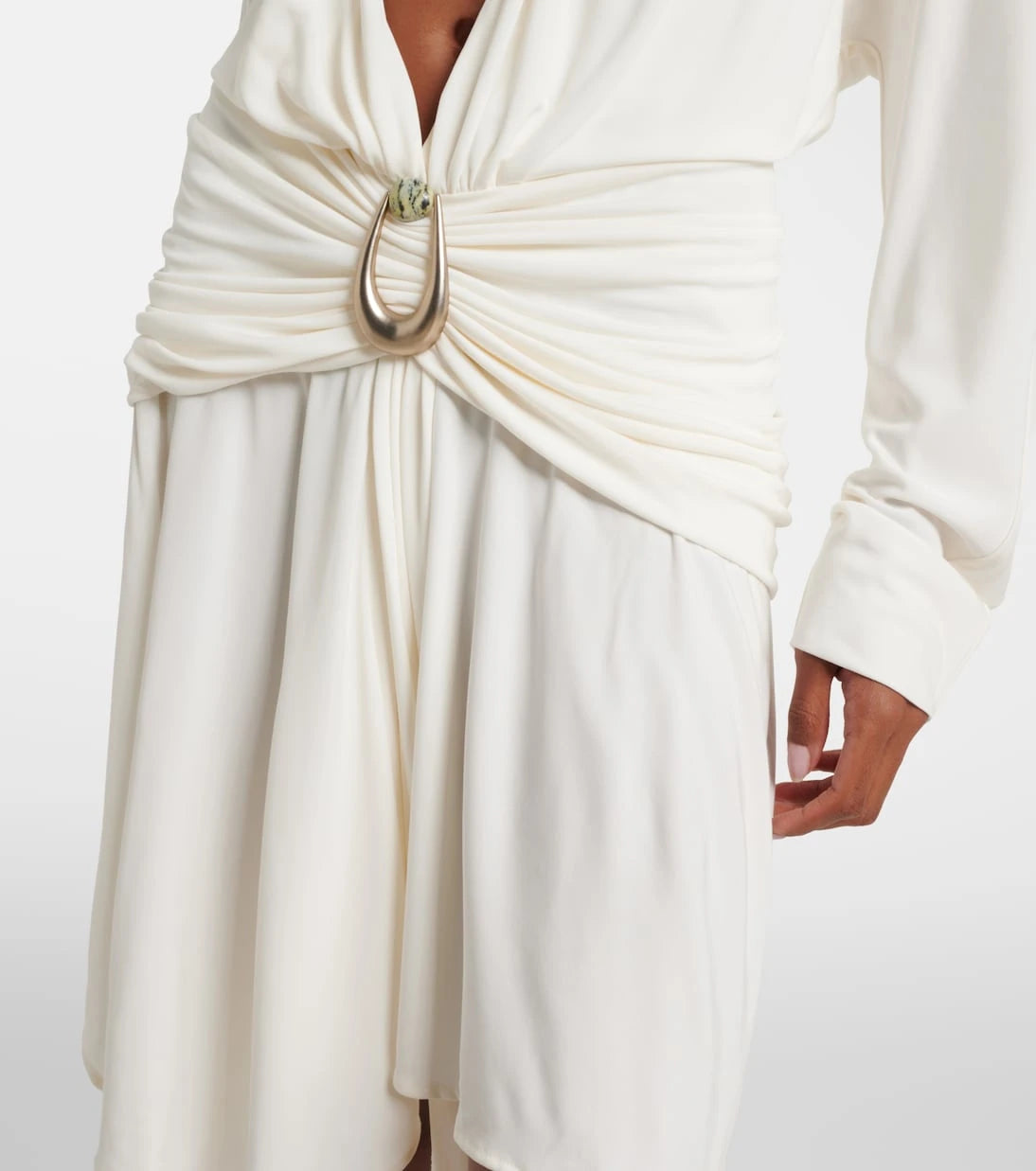 Christopher Esber - Stone Pin draped jersey minidress