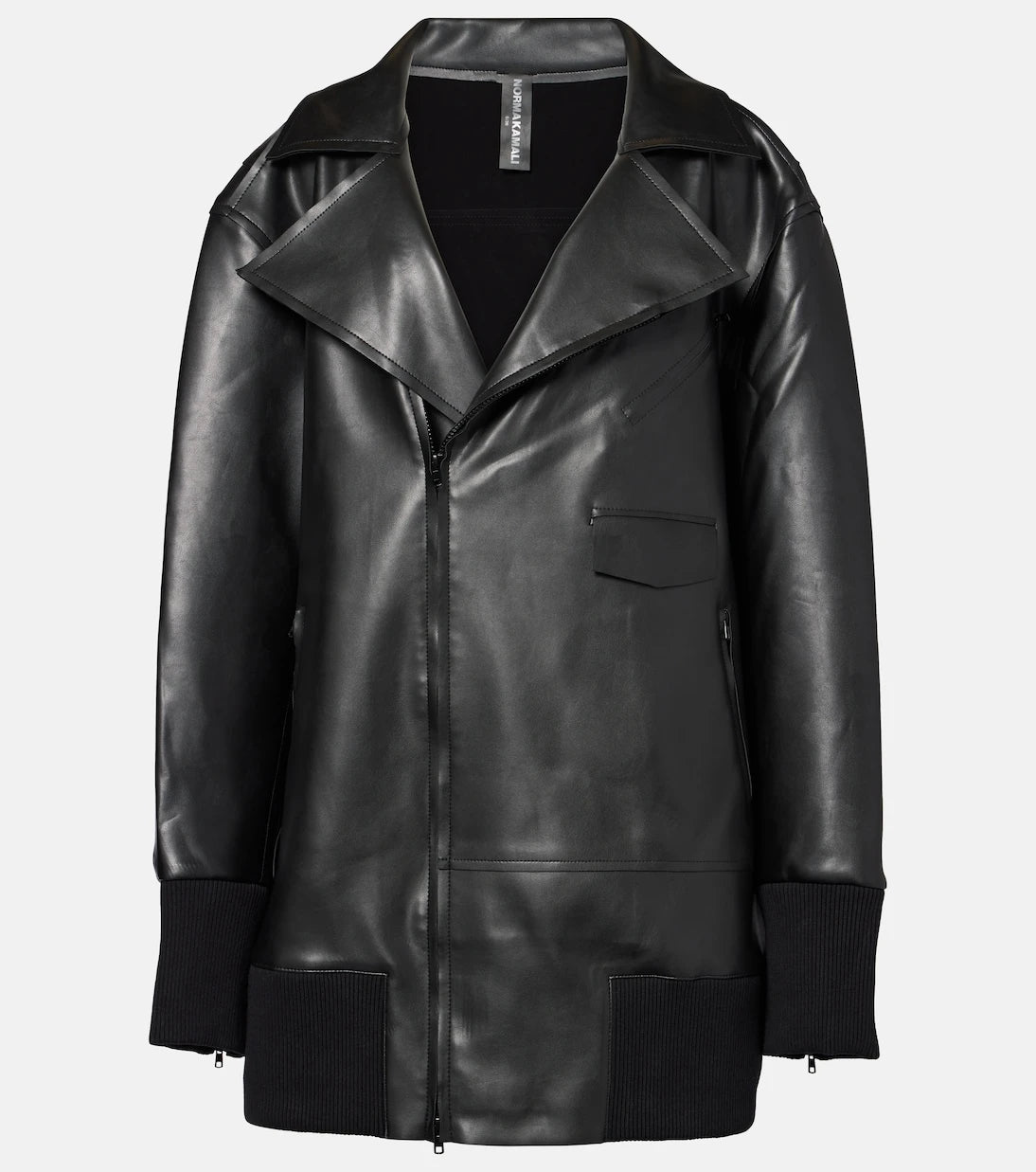 Norma Kamali - Oversized faux leather jacket