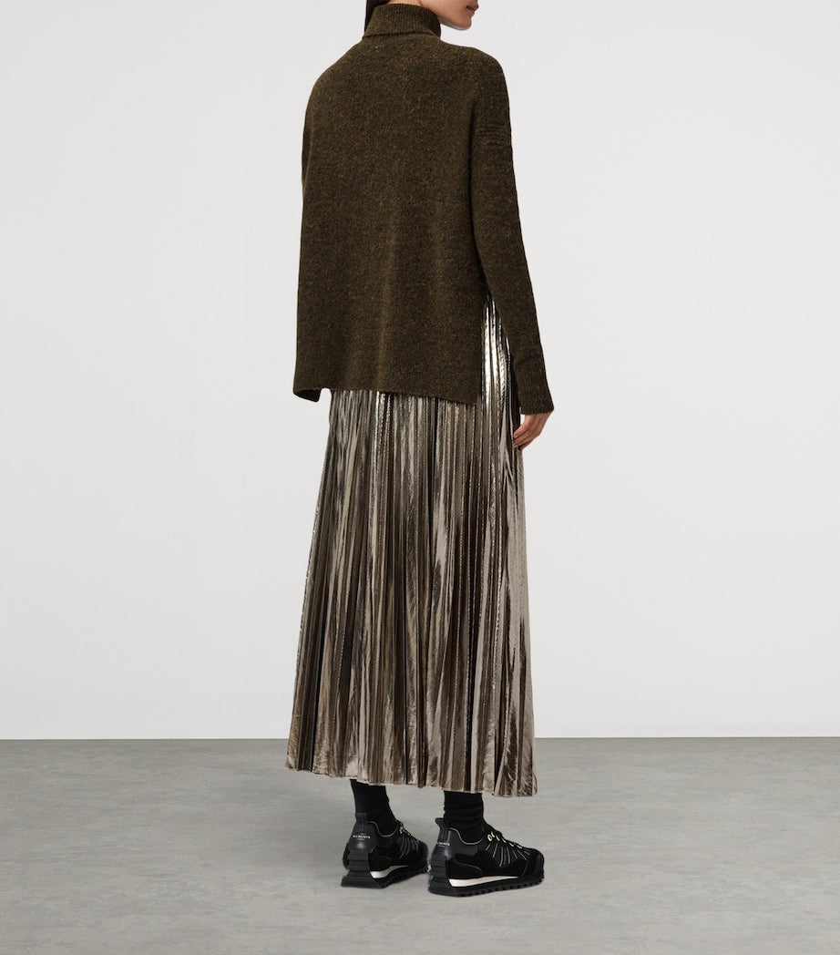 Spark Sweater and Maxi Dress Set BRONZE BROWN